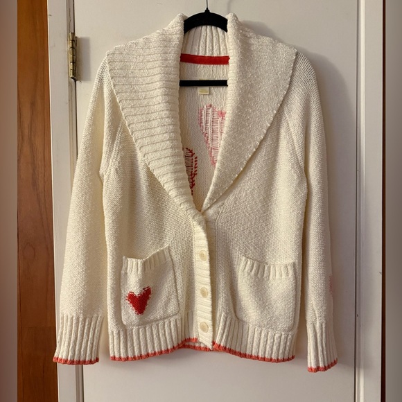 Anthropologie Maeve Heart Cardigan Sweater - Picture 2 of 8